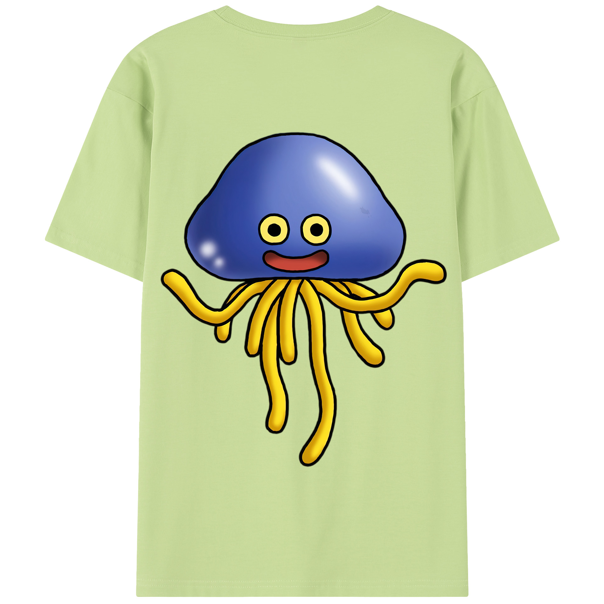 （画像用） ドラゴンクエスト Doragon Kuesuto Dragon Quest 綿100％半袖Tシャツ（背面プリント）